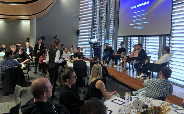 The panel at the Startups in the Web3 World AWS Summit 2022