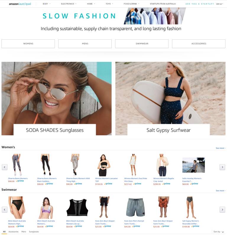 Amazon Launchpad, the new store for startups and entrepreneurs, is now in Australia