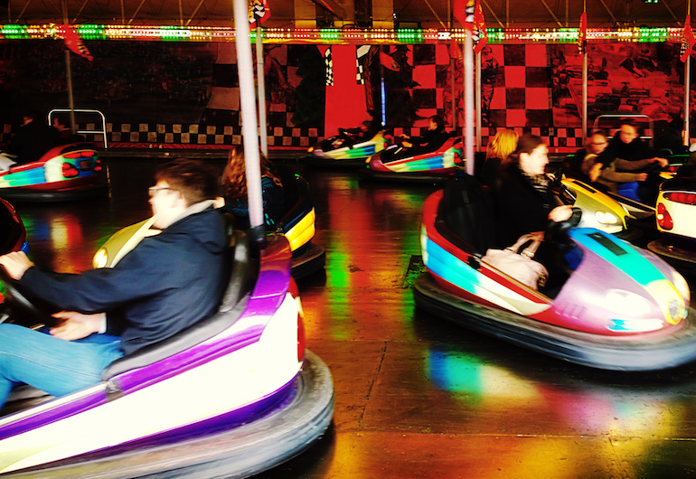 dodgem cars, electric vehicle