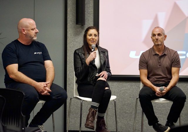 Parallo’s Symon Thurlow, Nicco Global’s Richelle Nicols and BeingIconic’s Peter Brocklebank. Image: Roberto Damante