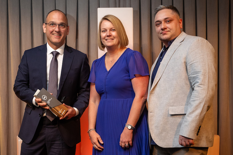 Goterra’s Justin Frank and Matthew Woloszuk, Danielle Gibson from Zembl.