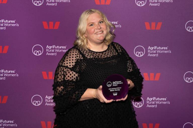&nbsp;Grown Not Flown cofounder Nikki Davey wins the AgriFutures Rural Women’s Award