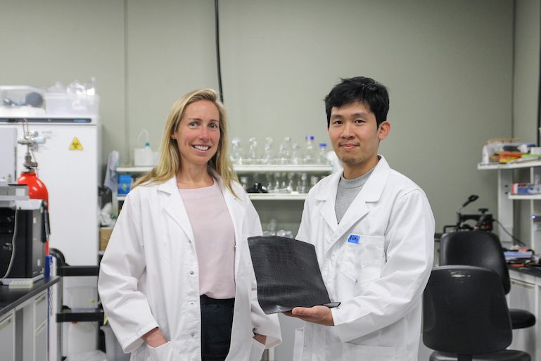 Alt.Leather founder Tina Funder and chief scientific officer Dr Tuan Nguyen