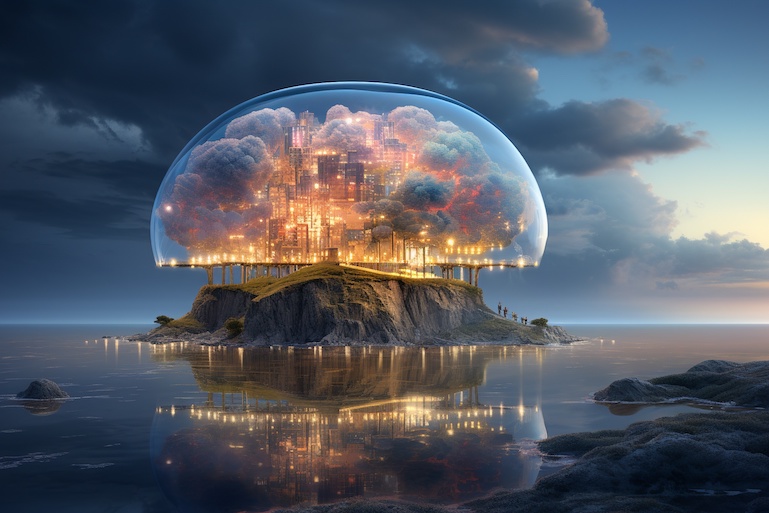 quantum brain on island