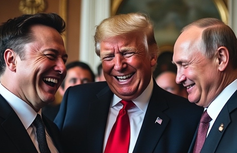 Elon Musk, Donald Trump, Vladimir Putin