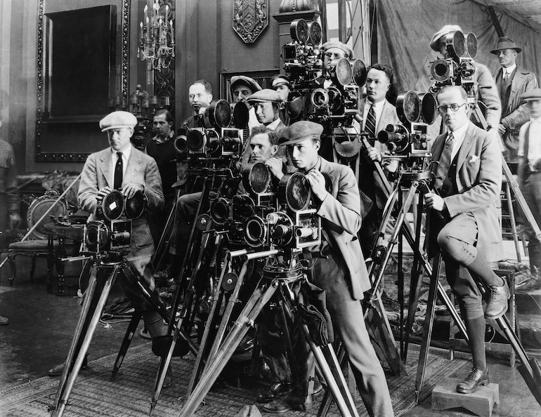 black and white classic media, cameras